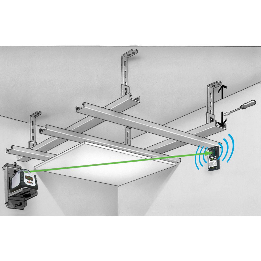 Laser rotatif Cubus G210 S set 150 cm vert chez  